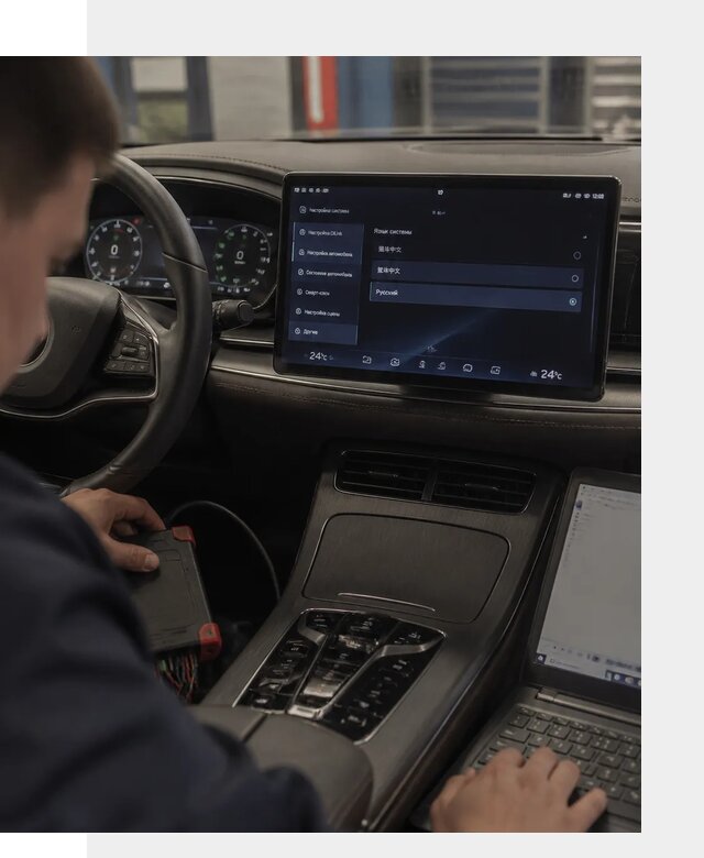 Русификация автомобиля BYD HAN для эксплуатации в Арсеньеве